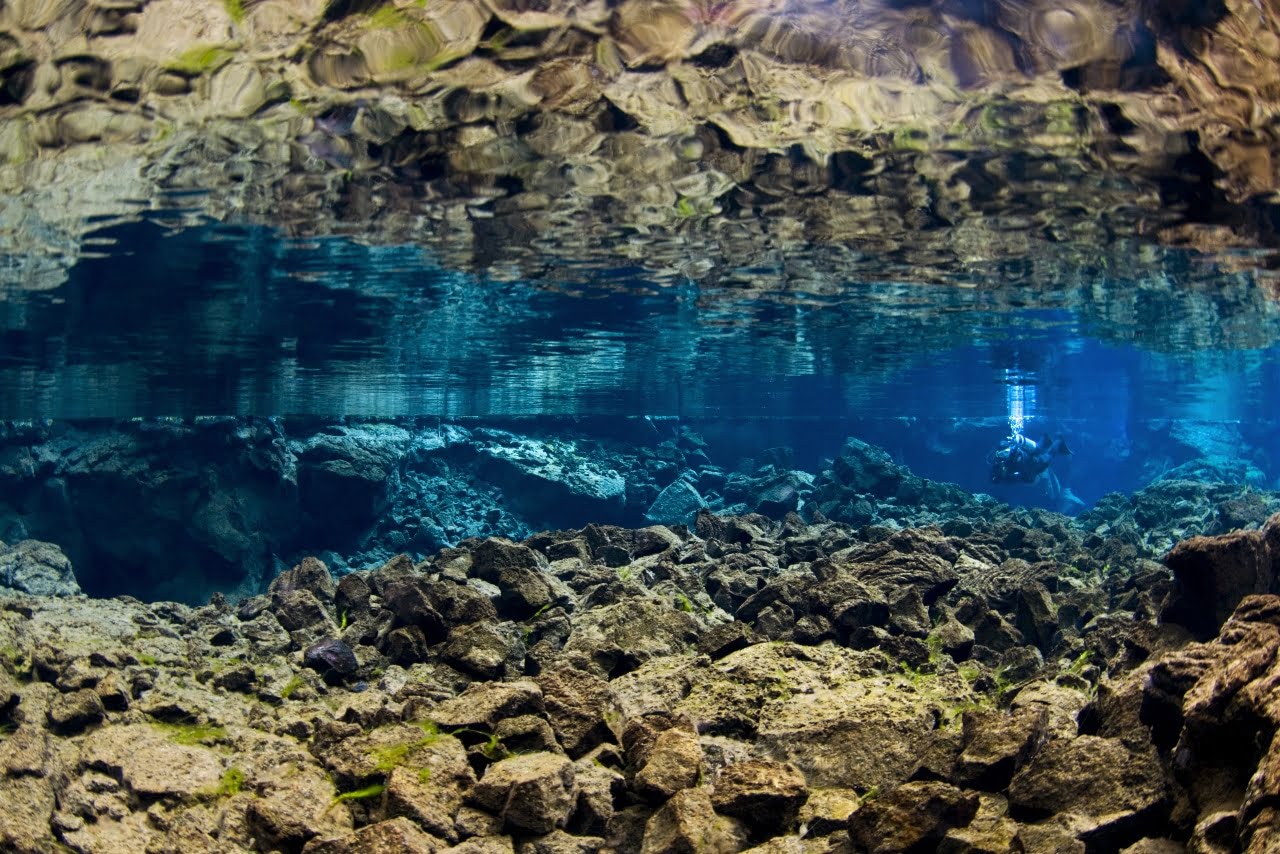 Diving in Silfra Iceland